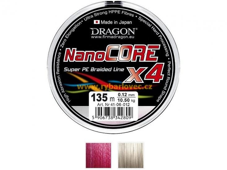 Šňůra Dragon Nanocore X4 0,21mm/135m